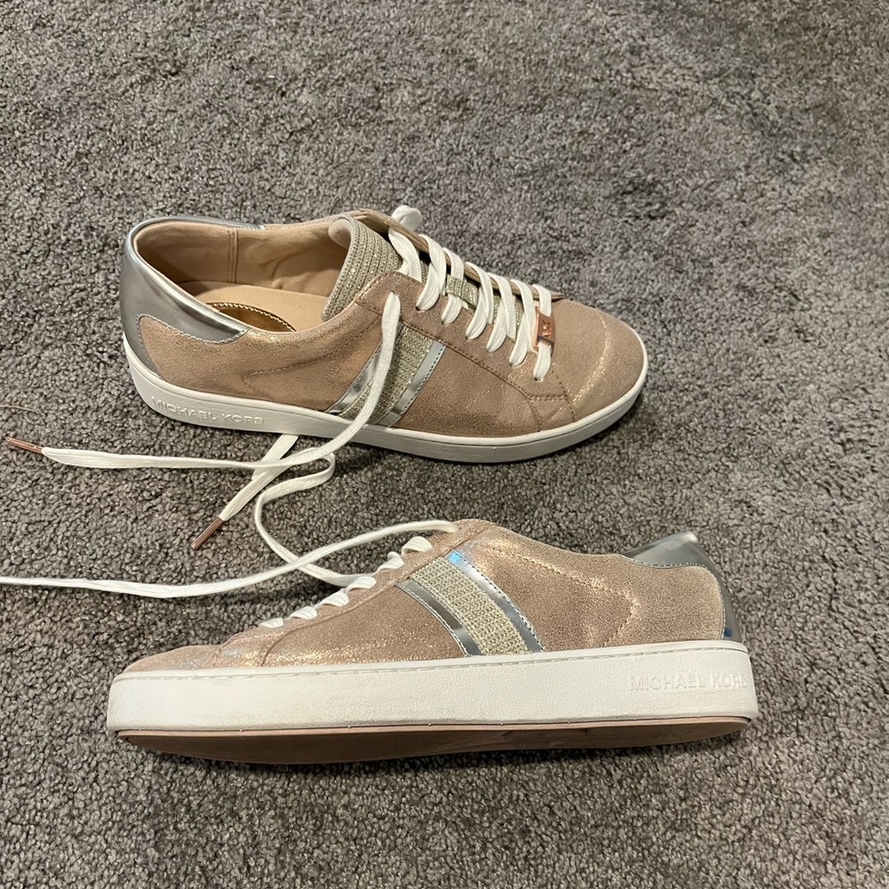 Blush Metallic Michael Kors Low Tops